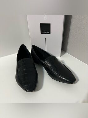 Dolce Vita “Hiro” black croc loafers 9